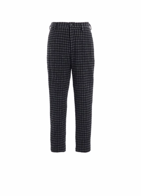 Smooth Fabric SMALL HOUNDSTOOTH BASIC SLIM PANTS A