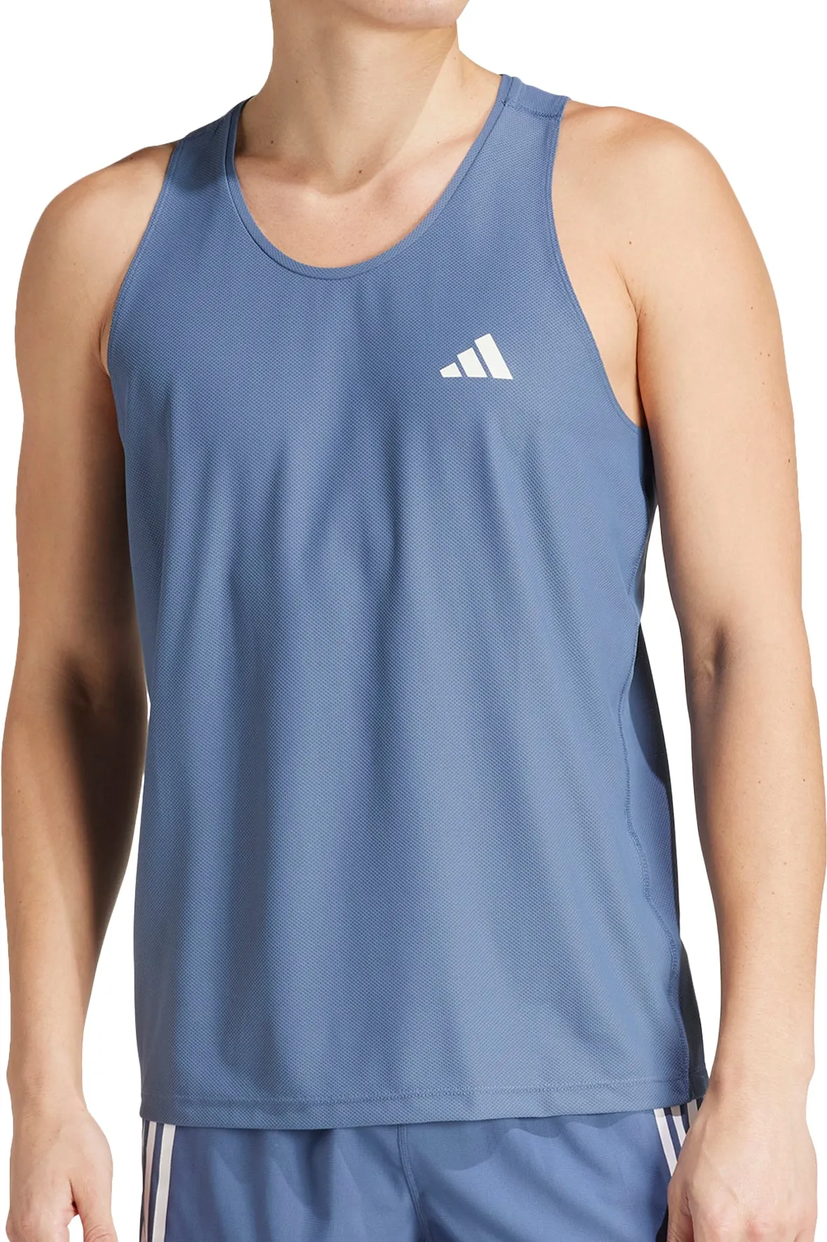 adidas Own The Run Mens Running Vest - Blue Practical