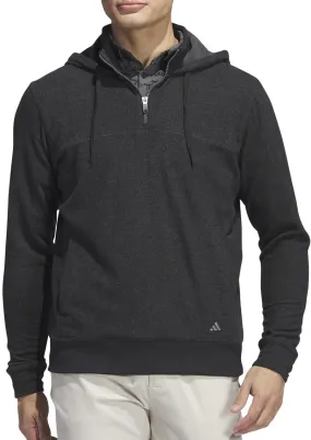 adidas Go To Quarter Zip Long Sleeve Mens Golf Hoody - Black Middle Eastern style