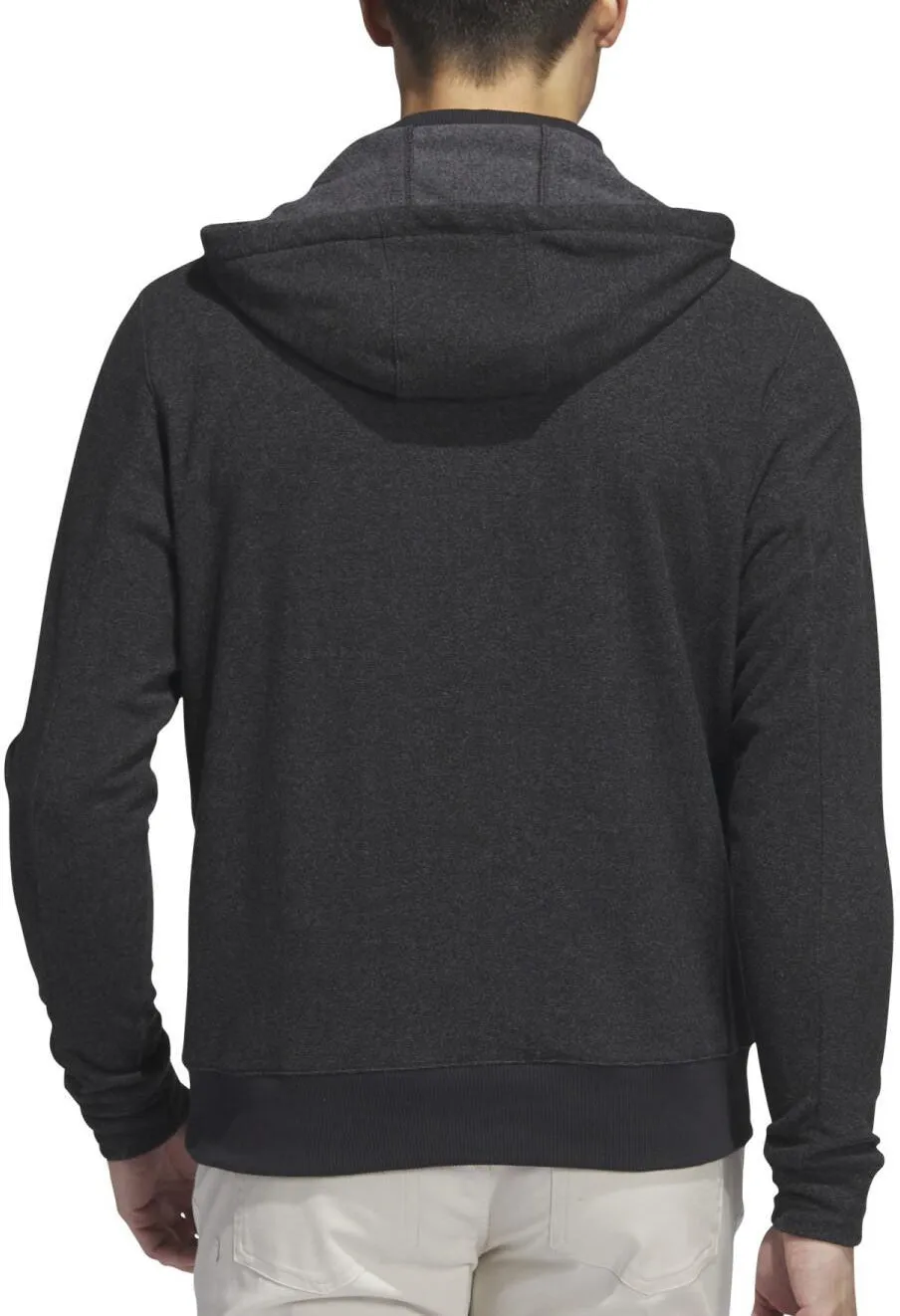adidas Go To Quarter Zip Long Sleeve Mens Golf Hoody - Black Rugged Build Anti Static Material