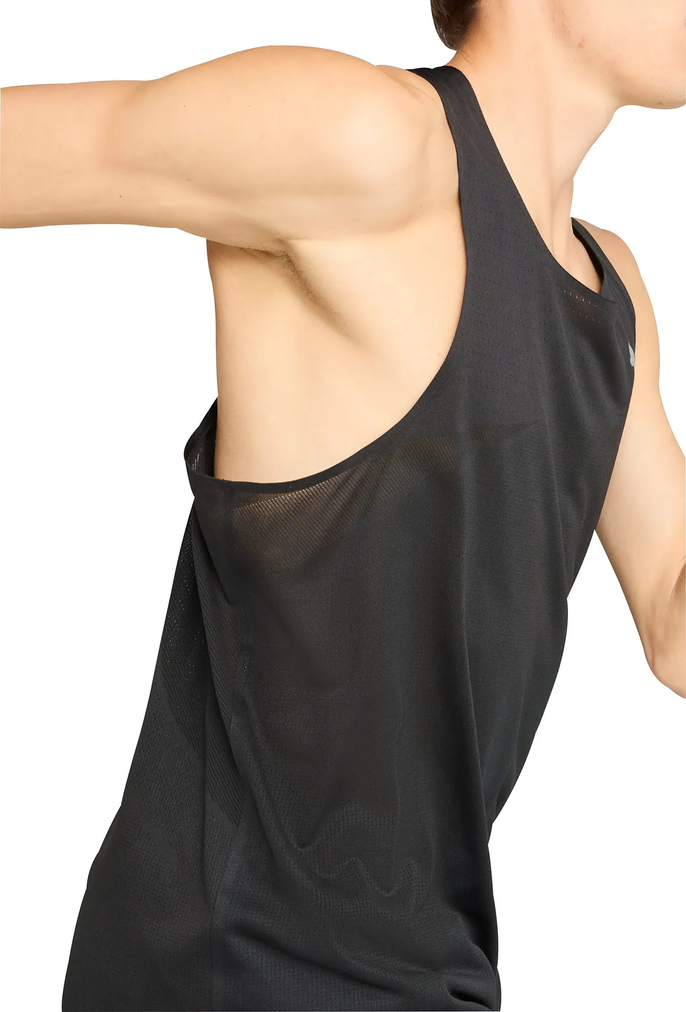 Multi Panel Structure quick dry Puma Raceday Ultraspun Mens Running Vest - Black