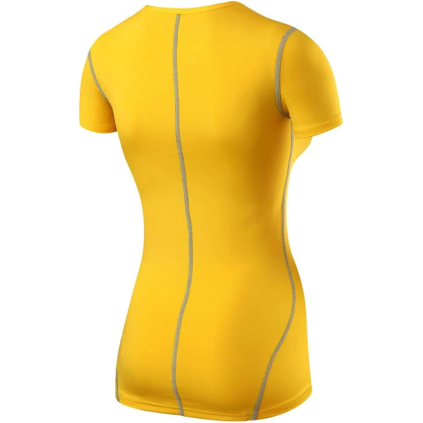 TCA Pro Performance Womens Short Sleeve Baselayer Running Top - Yellow Street Casual Look