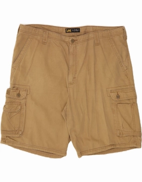 LEE Mens Kansas Cargo Shorts W42 2XL Beige Cotton Streetwear