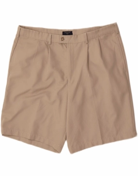 OdorControlTech DOCKERS Mens Pegged Chino Shorts W40 XL Beige Polyester