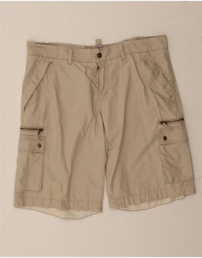 Fitness Enthusiast Cozy Wear RIFLE Mens Cargo Shorts W34 Large Beige Cotton