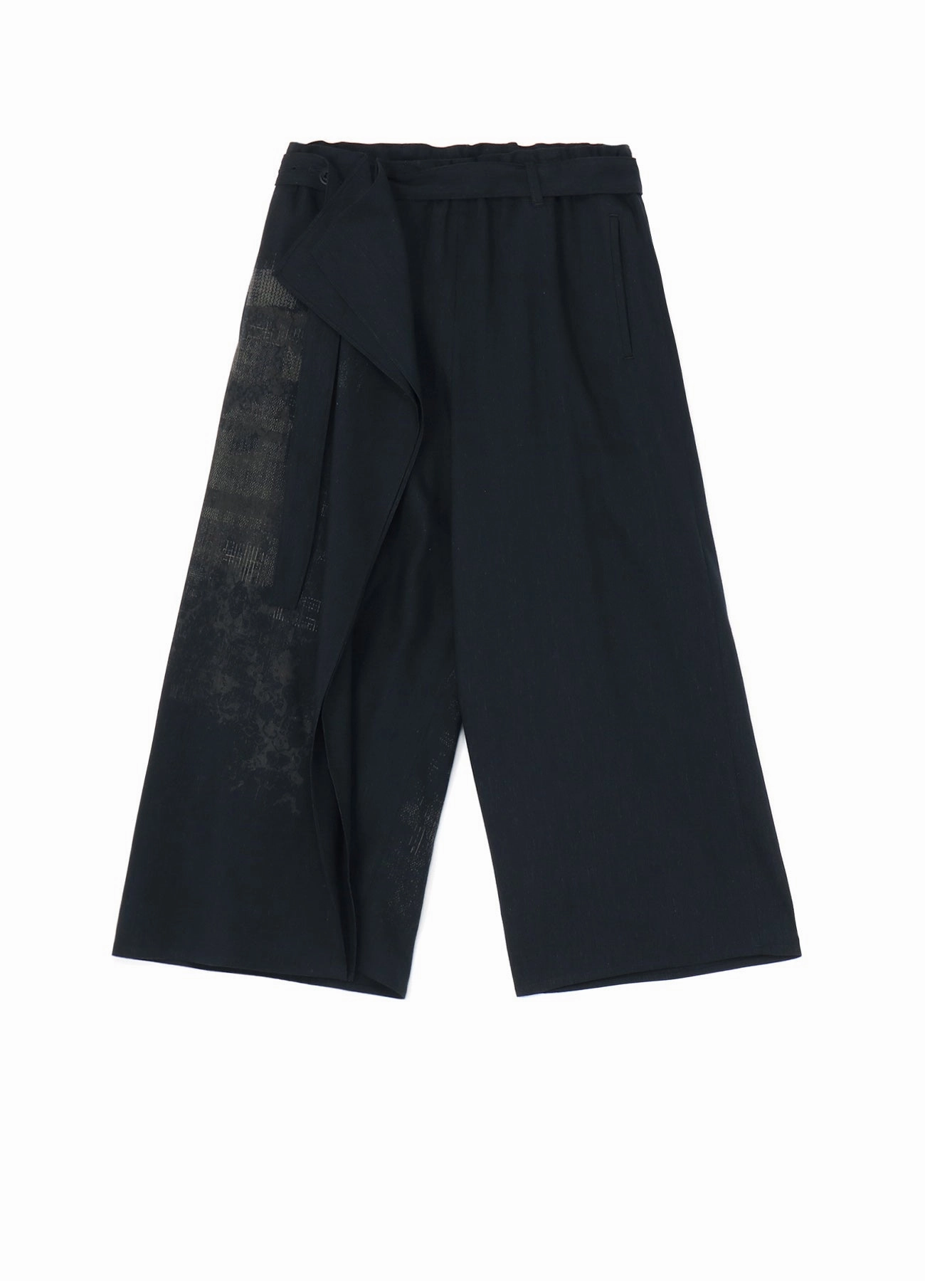 Reflective accents Loose Fit HOUNDSTOOTH BELTED PANTS