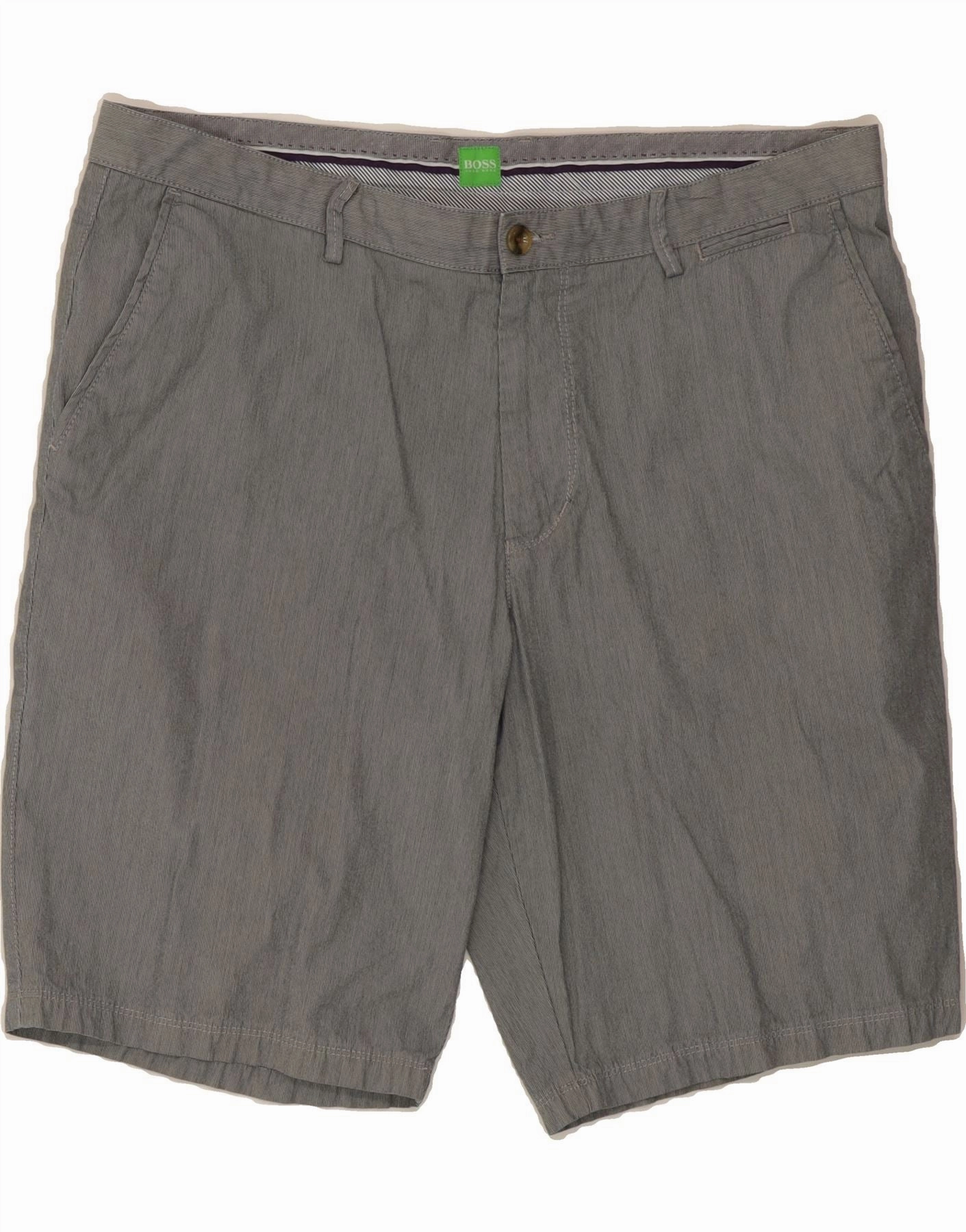 Slim Flex HUGO BOSS Mens Chino Shorts IT 52 XL W38  Grey Cotton