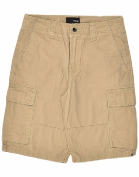 HURLEY Mens Cargo Shorts W30 Medium Beige Cotton Eye-catching Design
