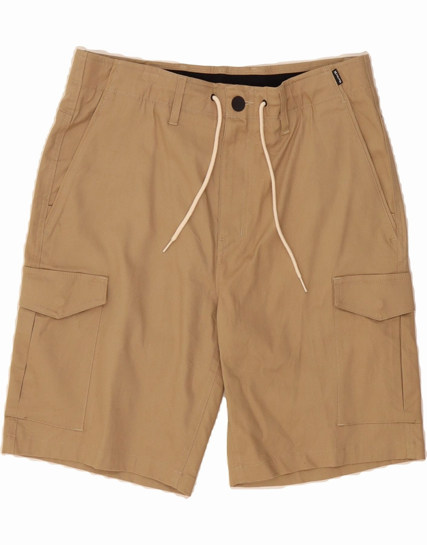 clean look anti - static HURLEY Mens Cargo Shorts W32 Medium  Beige Cotton