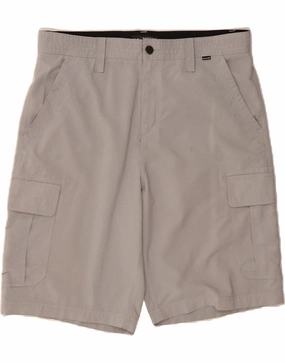 HURLEY Mens Cargo Shorts W38 XL Grey Polyester Breathable wear stretchy design