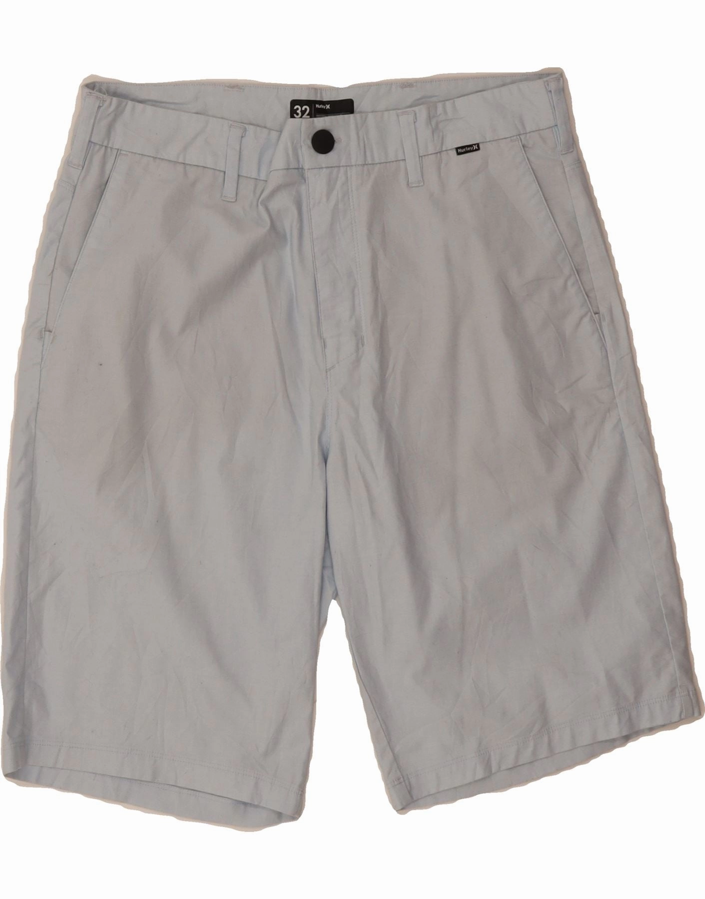 Thermal Regulating Fabric Sweat Resistant Fabric HURLEY Mens Chino Shorts Medium W32 Blue Cotton