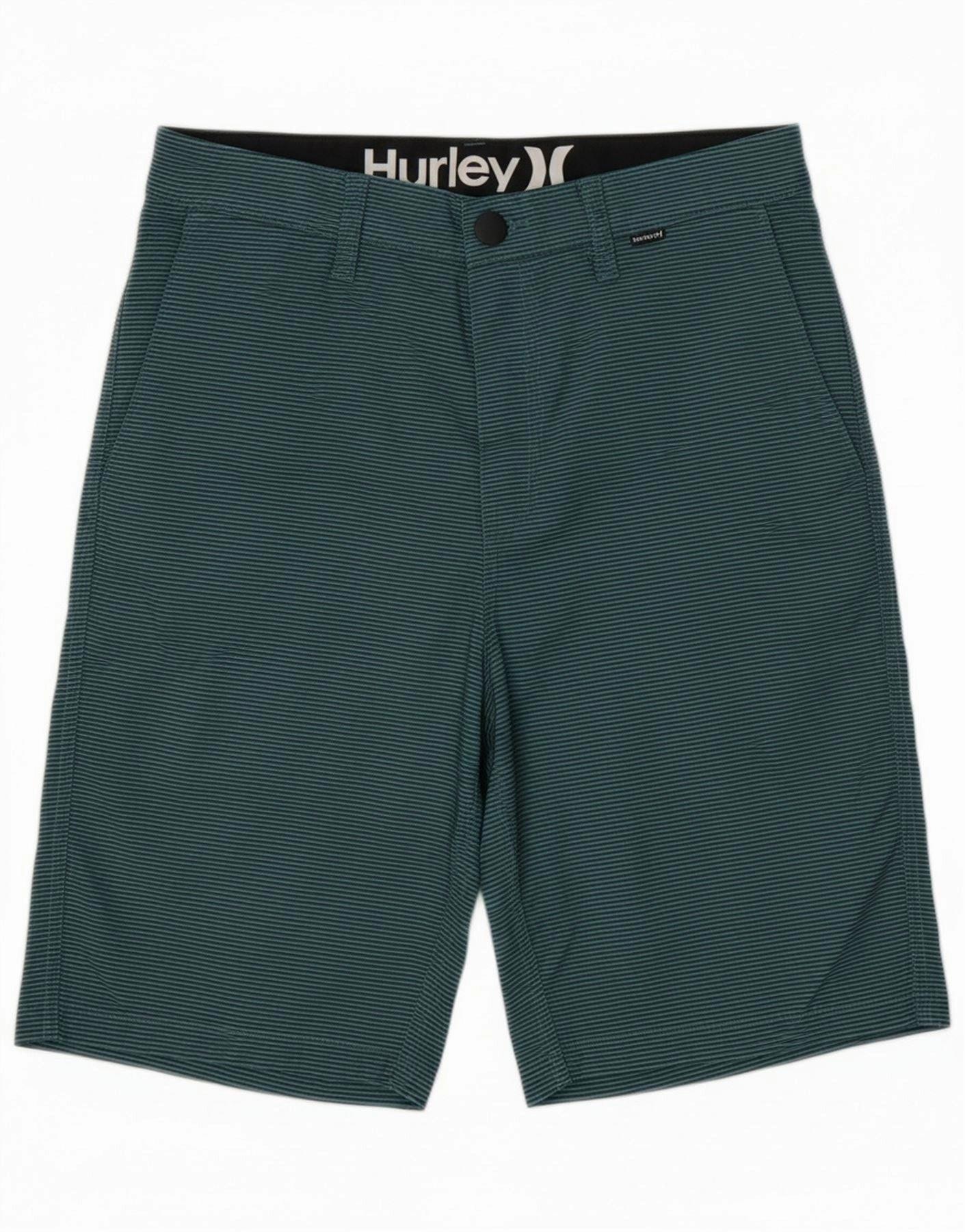 Chafe Resistant Seams All Purpose Fit HURLEY Mens Chino Shorts W28 Small  Blue Striped Polyester
