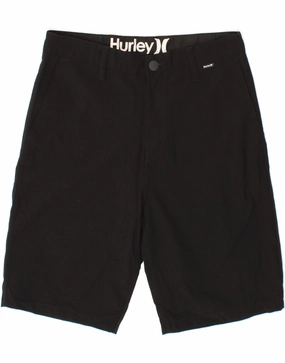Outdoor Comfort Relax Fit Comfort HURLEY Mens Chino Shorts W29 Small Black Polyester