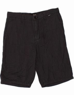 Relaxed Waistband HURLEY Mens Chino Shorts W30 Medium  Grey Gingham