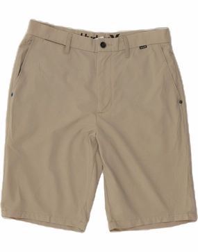 HURLEY Mens Chino Shorts W31 Medium Beige Nylon Go Casual