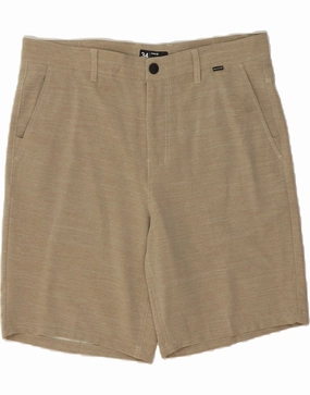 HURLEY Mens Chino Shorts W34 Large Beige Polyester Layered Protection System