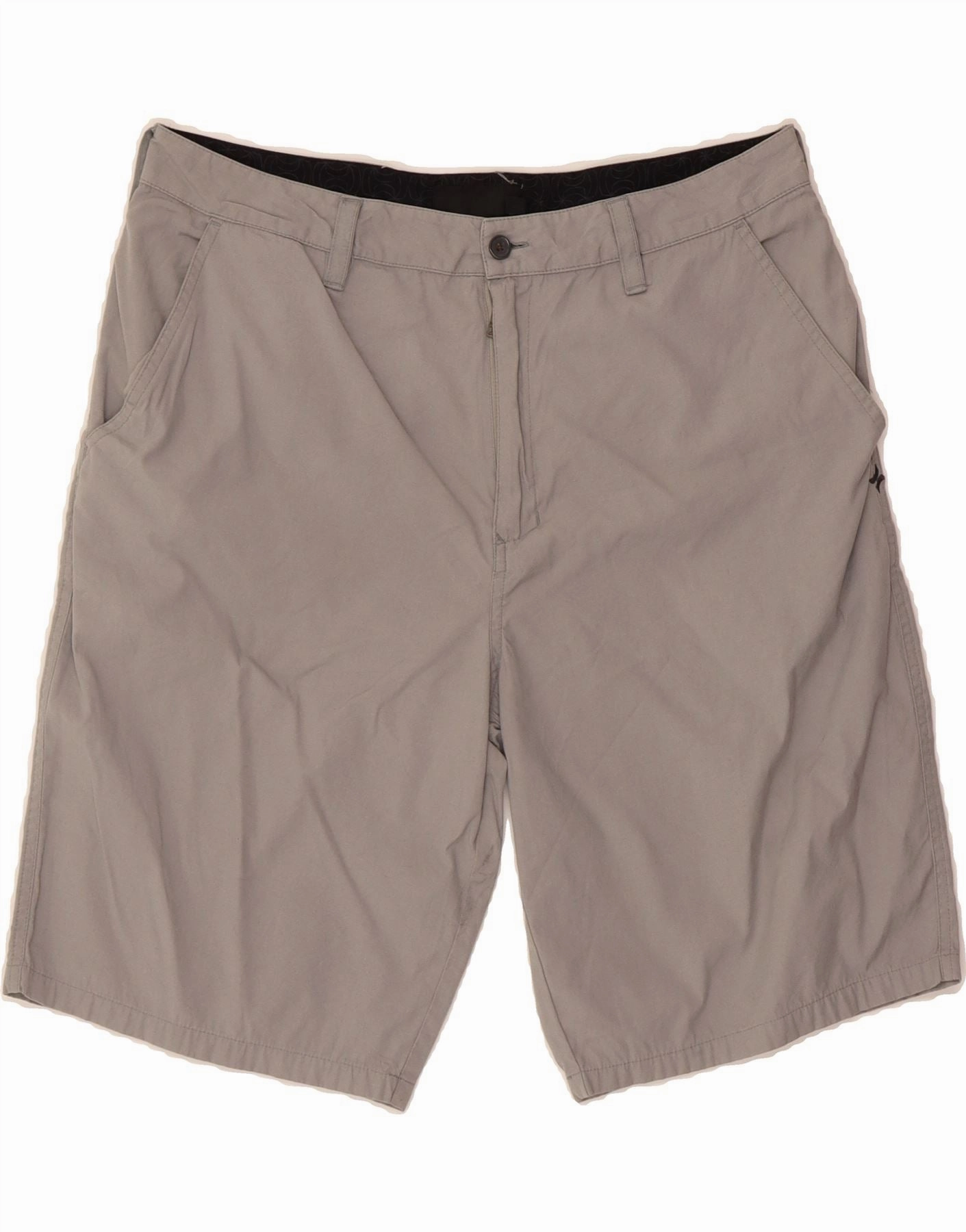 HURLEY Mens Chino Shorts W34 Large  Grey Cotton Comfy Design