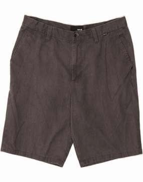 HURLEY Mens Chino Shorts W34 Large Grey Cotton Basic Look food industry