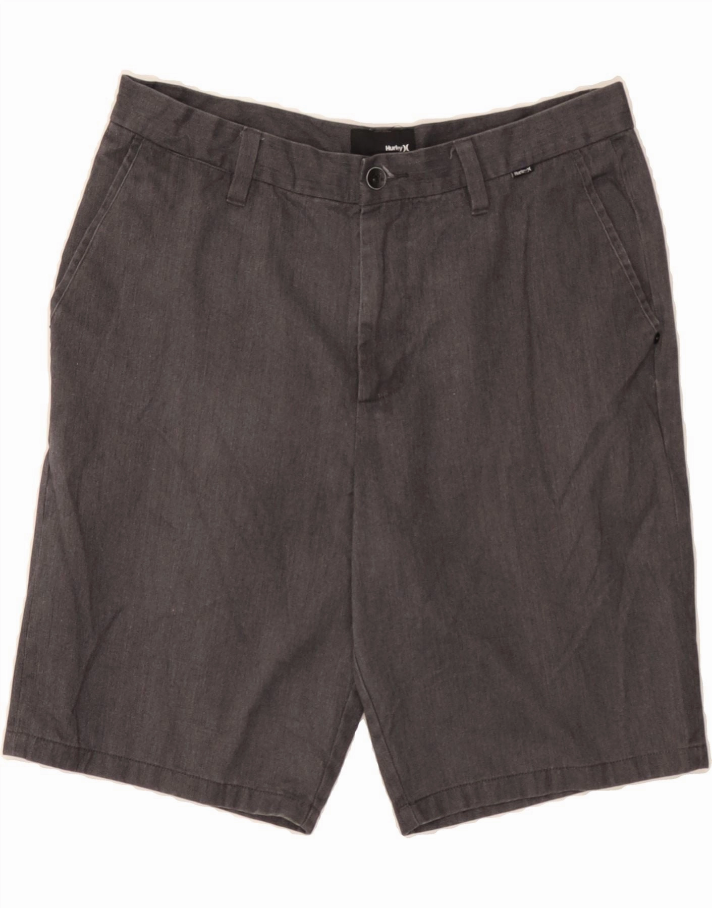 HURLEY Mens Chino Shorts W34 Large Grey Cotton Basic Look food industry