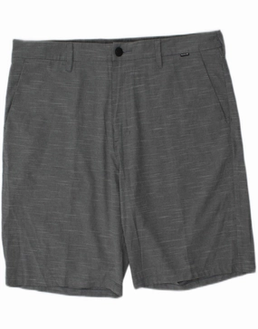 HURLEY Mens Chino Shorts W36 Large  Grey Flecked plain shorts Everyday Flex
