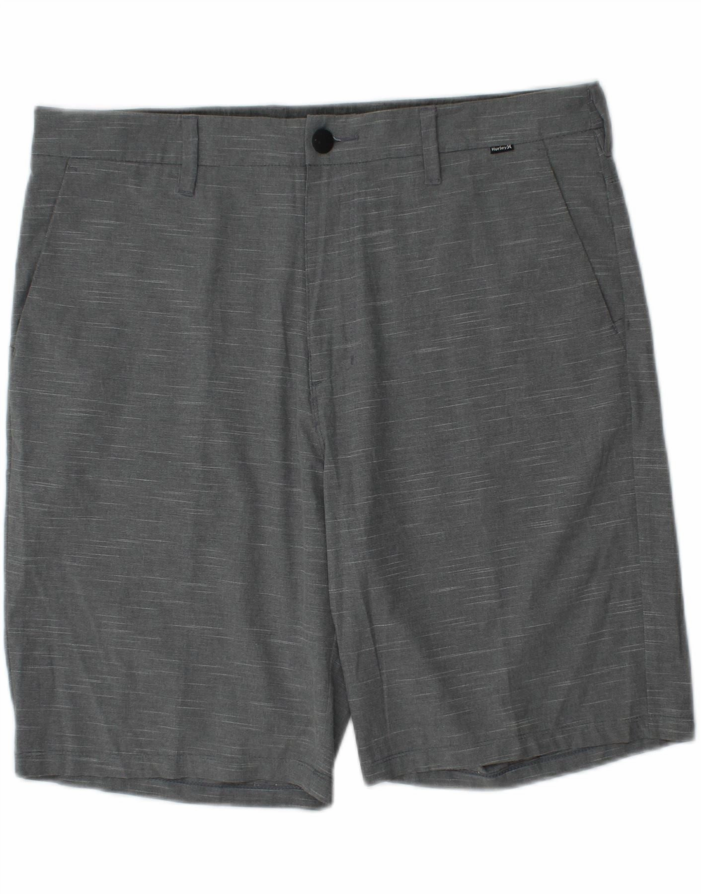 HURLEY Mens Chino Shorts W36 Large  Grey Flecked plain shorts Everyday Flex