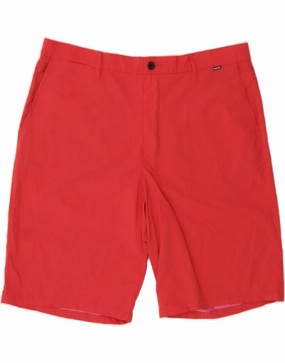 housewarming gift HURLEY Mens Chino Shorts W38 XL Red Nylon