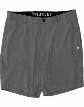 HURLEY Mens Chino Shorts W40 XL Grey Polyester Breathable Motion