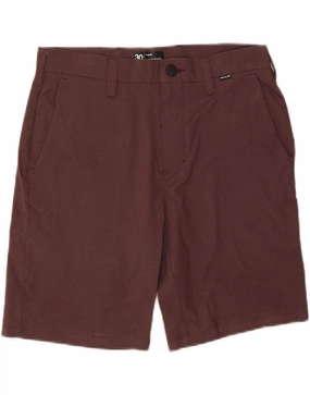 HURLEY Mens Dri Fit Chino Shorts W30 Medium  Burgundy Nylon Cool Breeze scarf