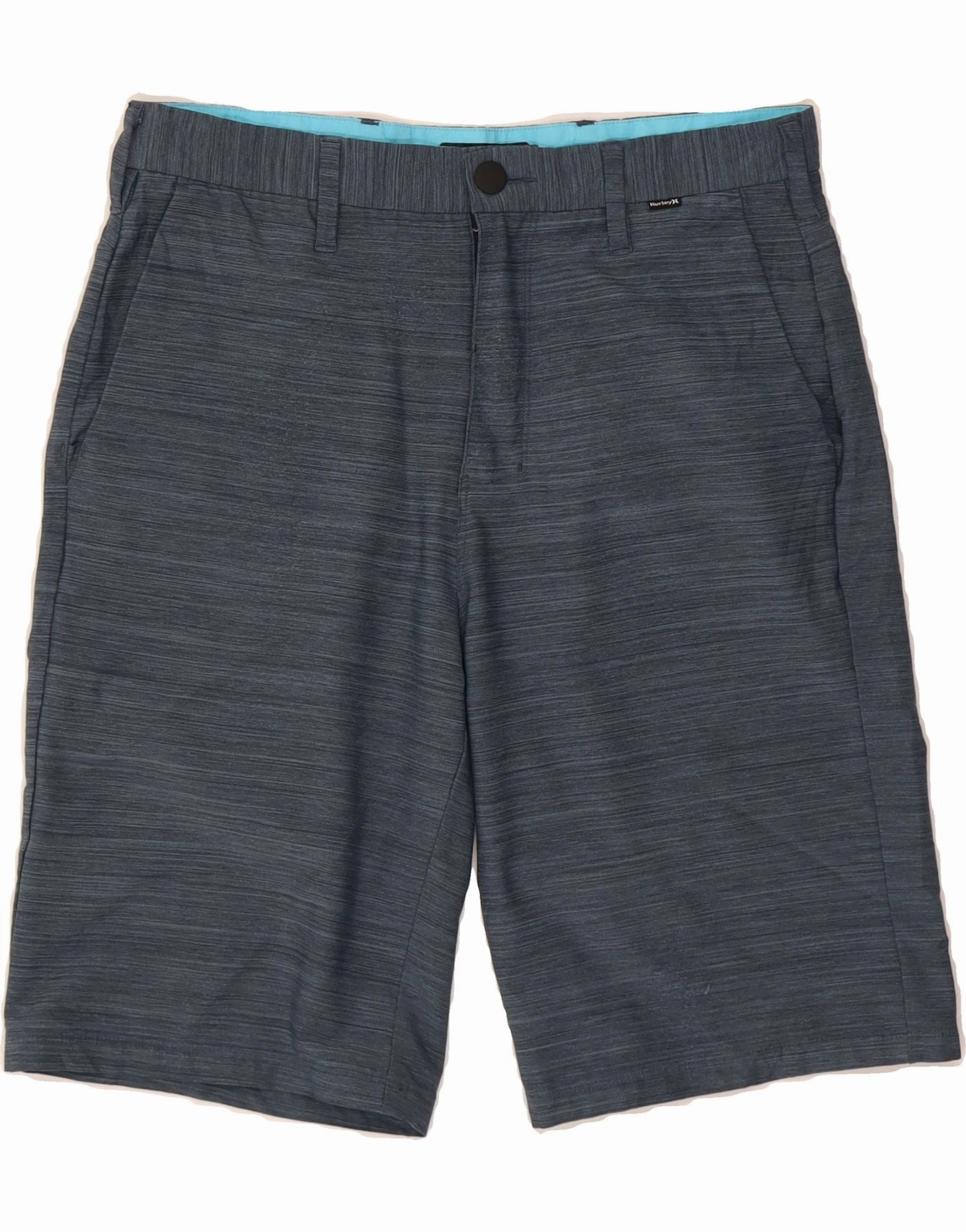 Odor Lock Technology Beach essential HURLEY Mens Dri Fit Chino Shorts W31 Medium Navy Blue Flecked Polyester