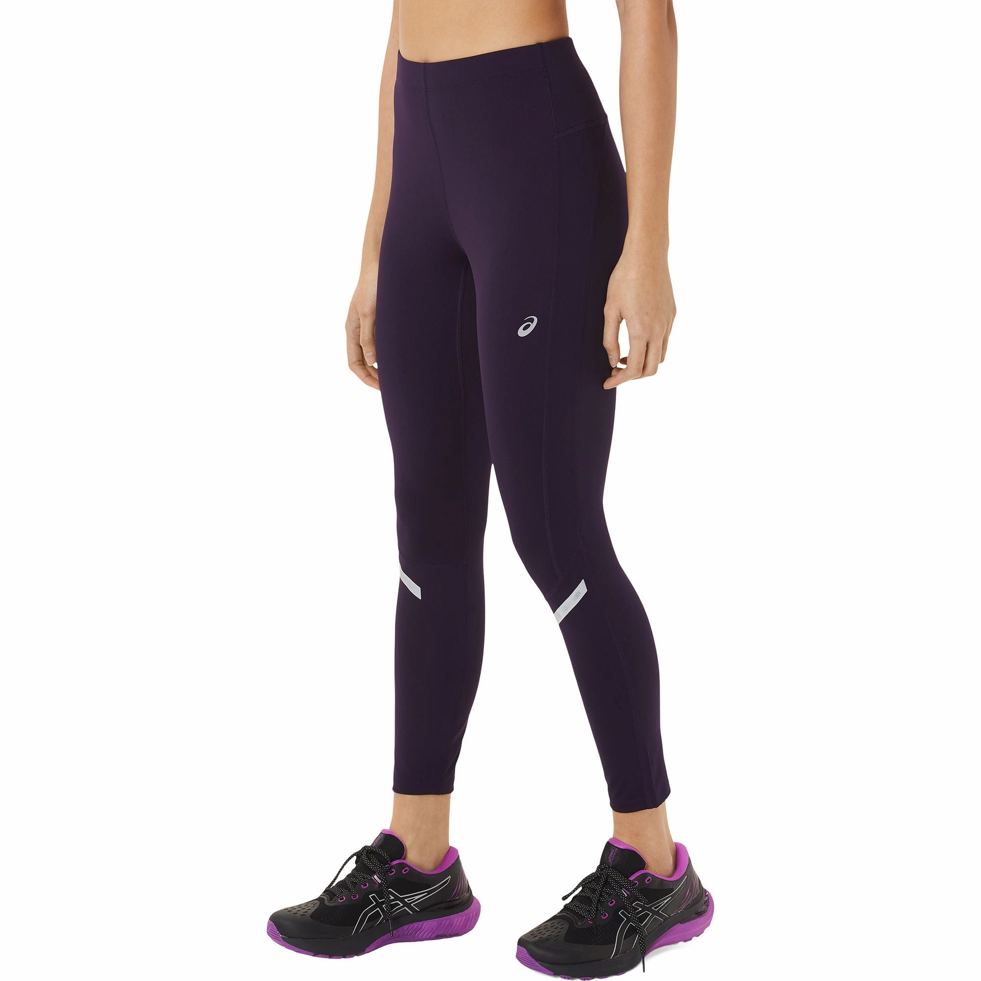 Soft Design Travel Enthusiast Squat Proof Asics Lite-Show Womens Long Running Tights - Purple
