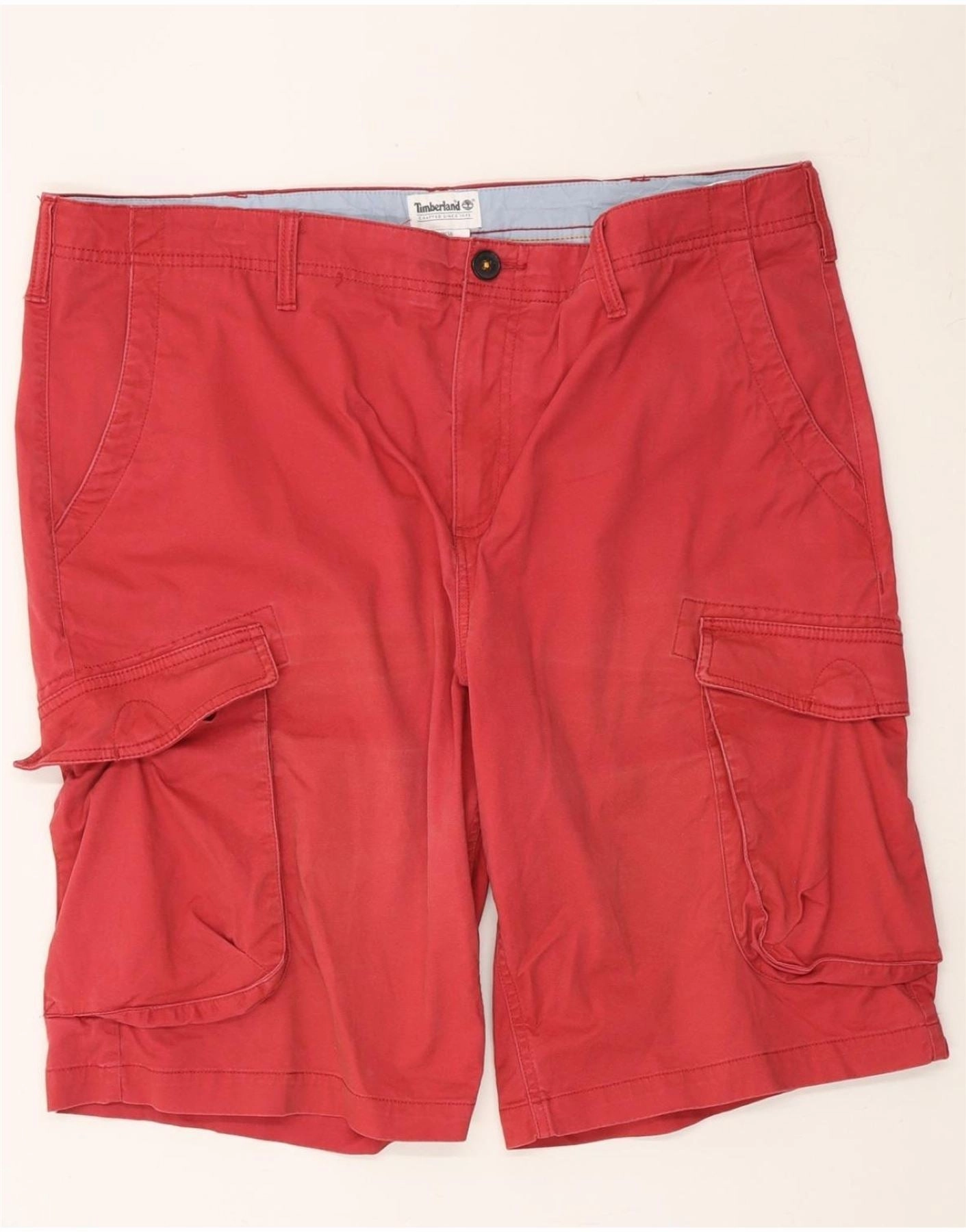 Comfy Waistband TIMBERLAND Mens Cargo Shorts W38 XL Red