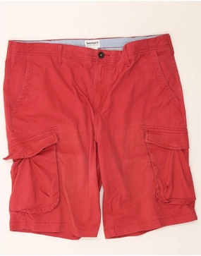 Comfy Waistband TIMBERLAND Mens Cargo Shorts W38 XL Red