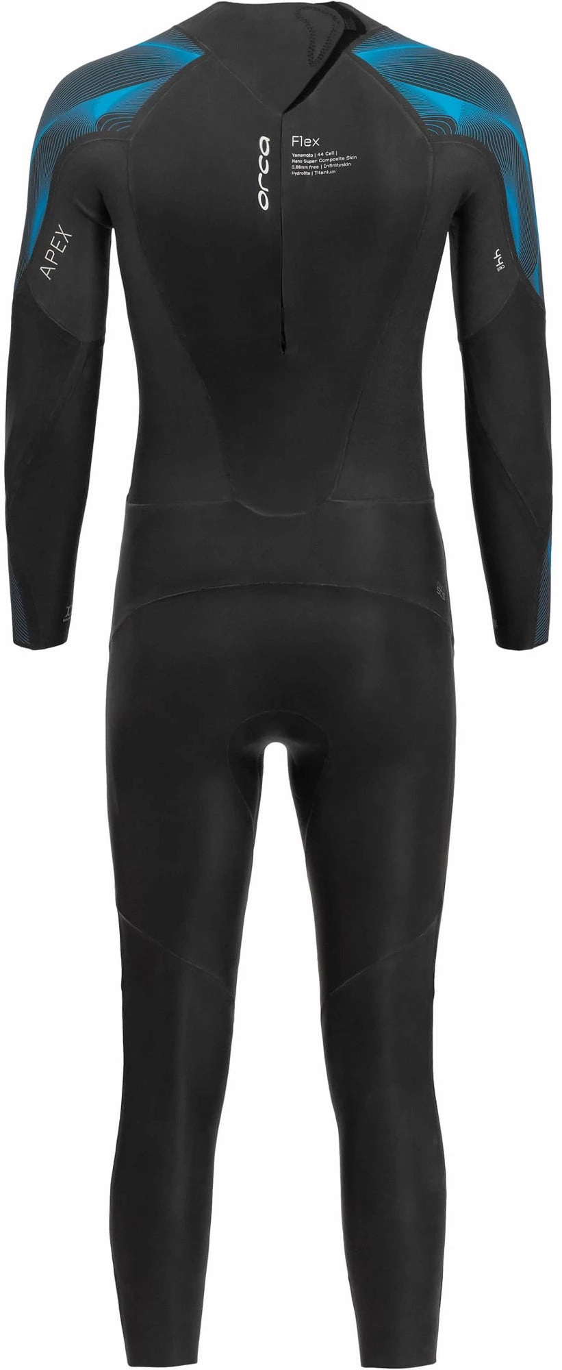 Orca Apex Flex Mens Wetsuit - Black Precision Cut Patterns FlatlockStitching