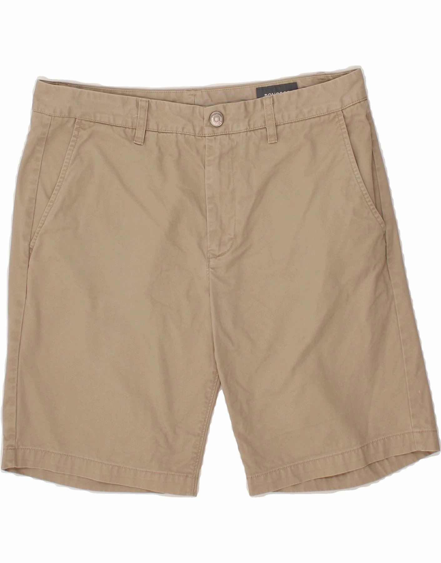 BONOBOS Mens Chino Shorts W33 Large Beige Cotton No Pressure sophisticated appearance