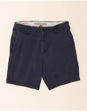 Minimal Waist Linen blend DOCKERS Mens Chino Shorts W32 Medium Navy Blue Cotton