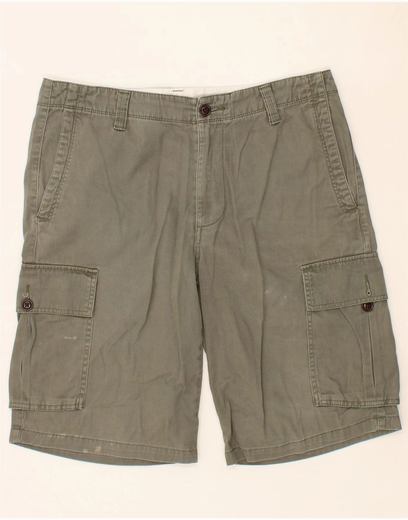Subtle Charm media industry DOCKERS Mens Cargo Shorts W32 Medium  Grey Cotton