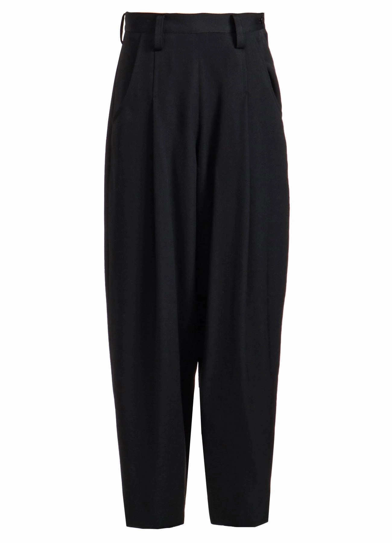 WOOL GABARDINE SIDE OPEN PANTS Effortless Look