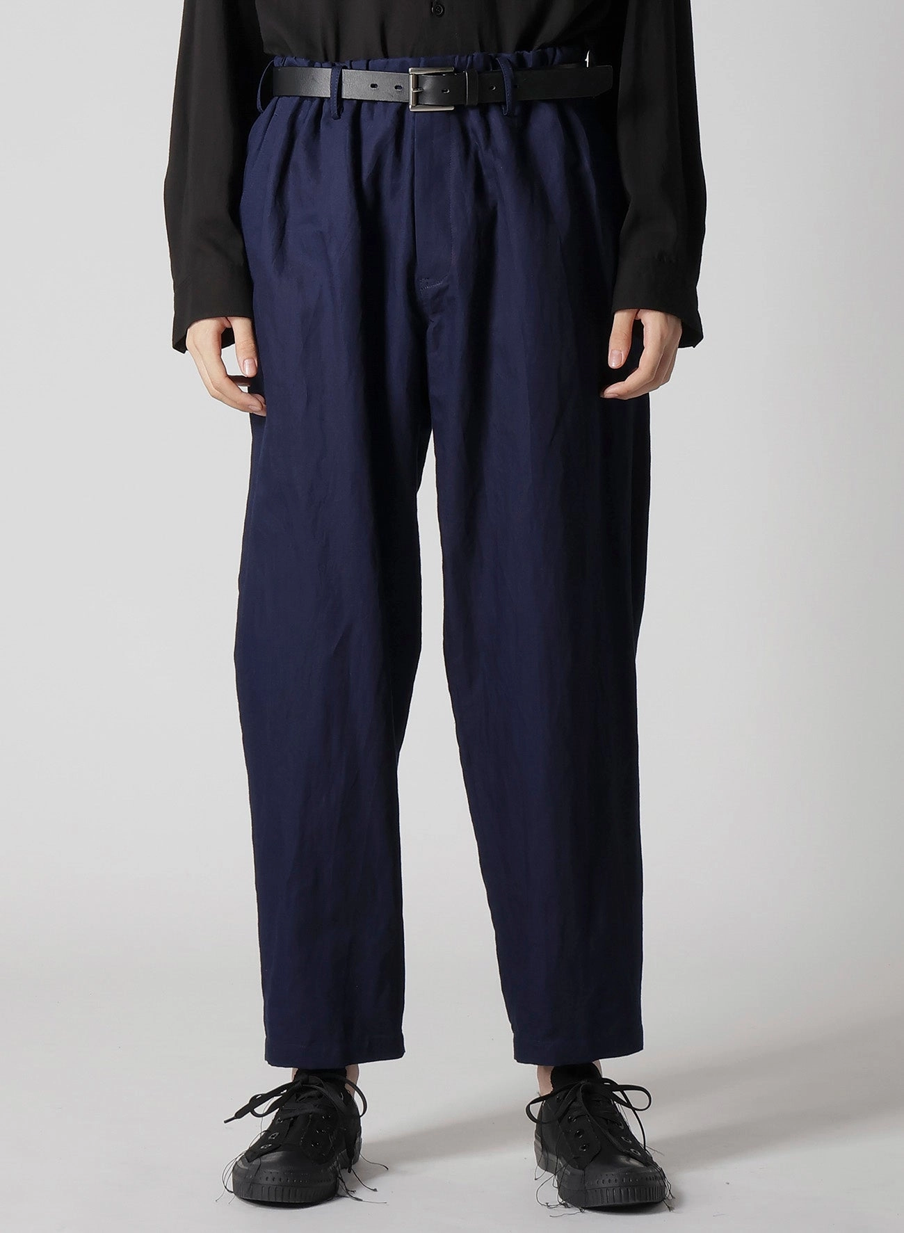 INDIGO DYEING COTTON LINEN DOUBLE STITCH PANTS FadeResistantTreatment StaticDissipative