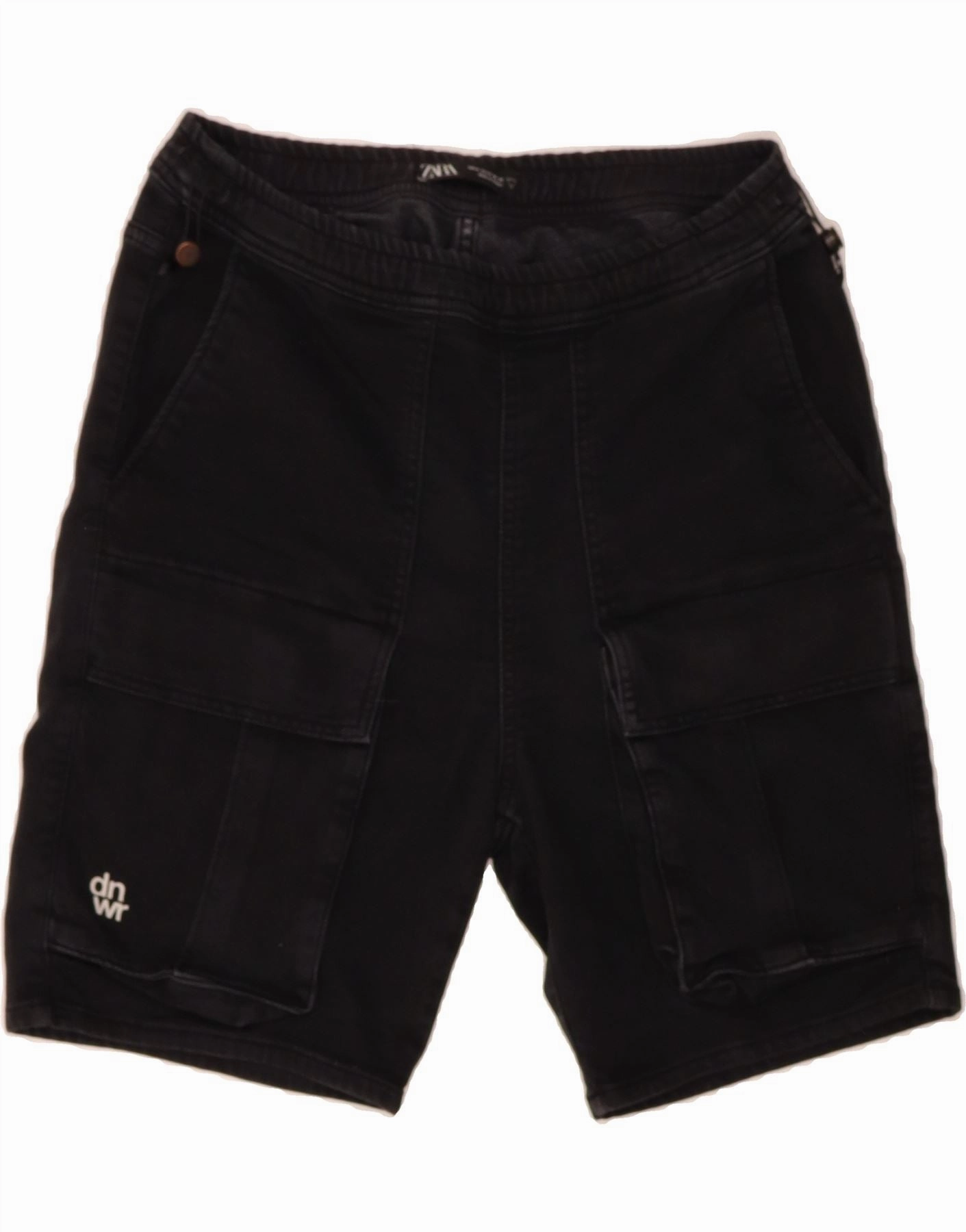 Weekend Style Bold Patterns ZARA Mens Cargo Shorts Medium W30 Black