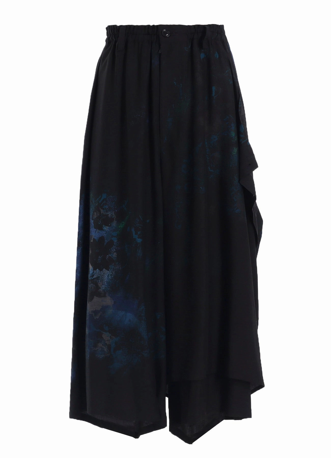 Effortless Look Modern Relaxed FLOWER/LACE-PREINT DUNGAREE TWILL PANTS