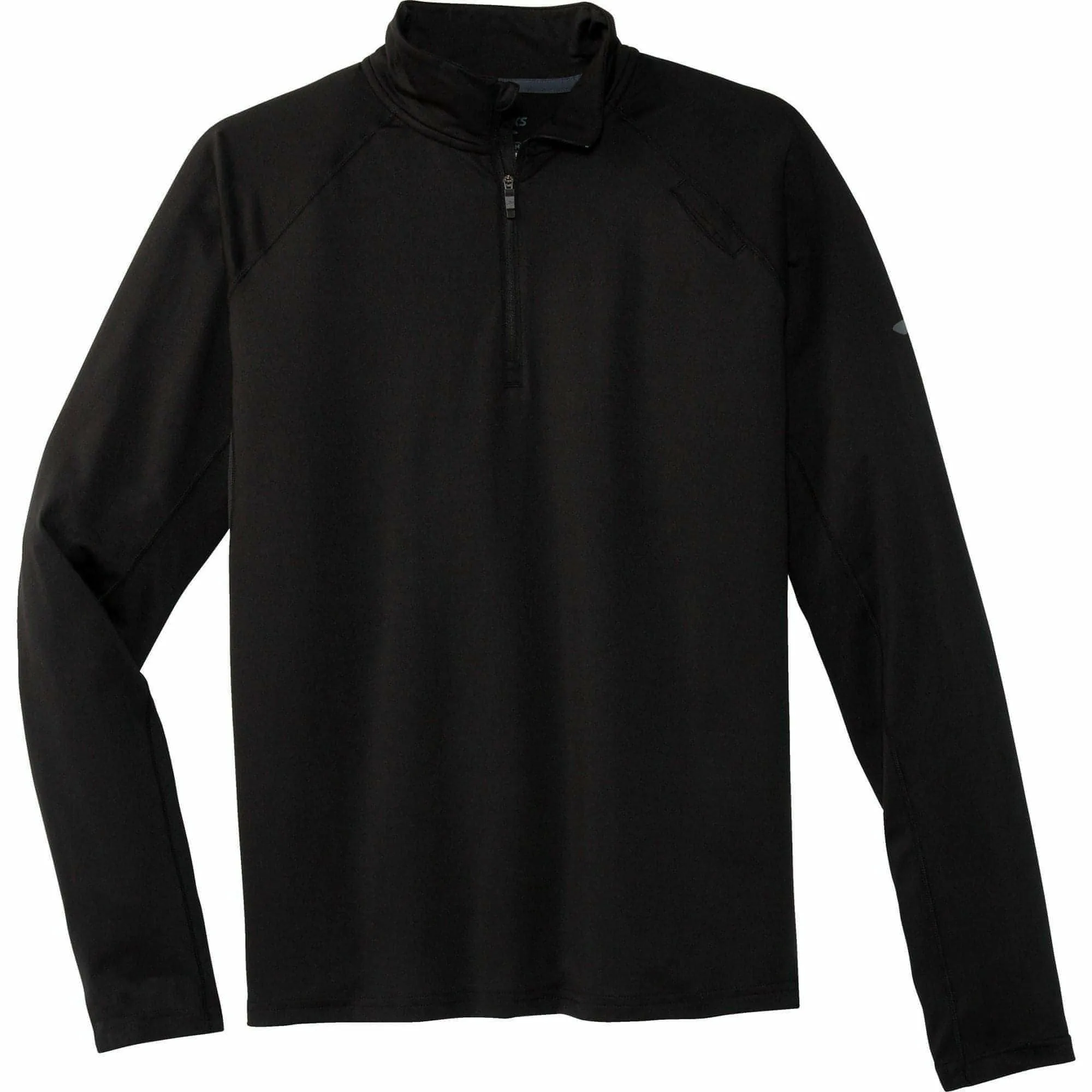 Light Outfit Brooks Dash Half Zip Long Sleeve Mens Running Top - Black