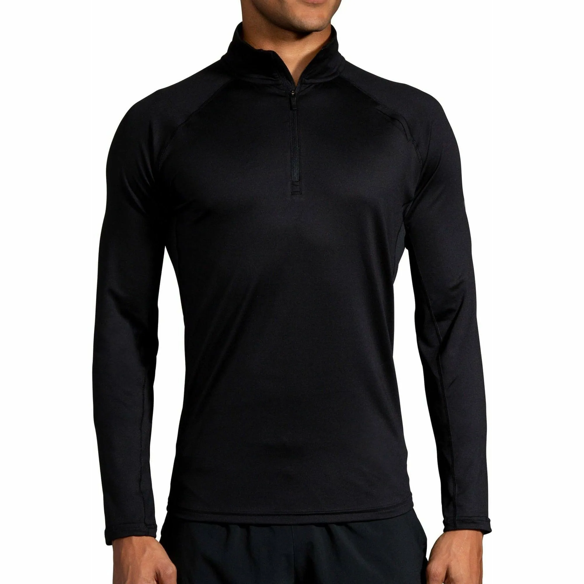 Smart Fashion Brooks Dash Half Zip Long Sleeve Mens Running Top - Black