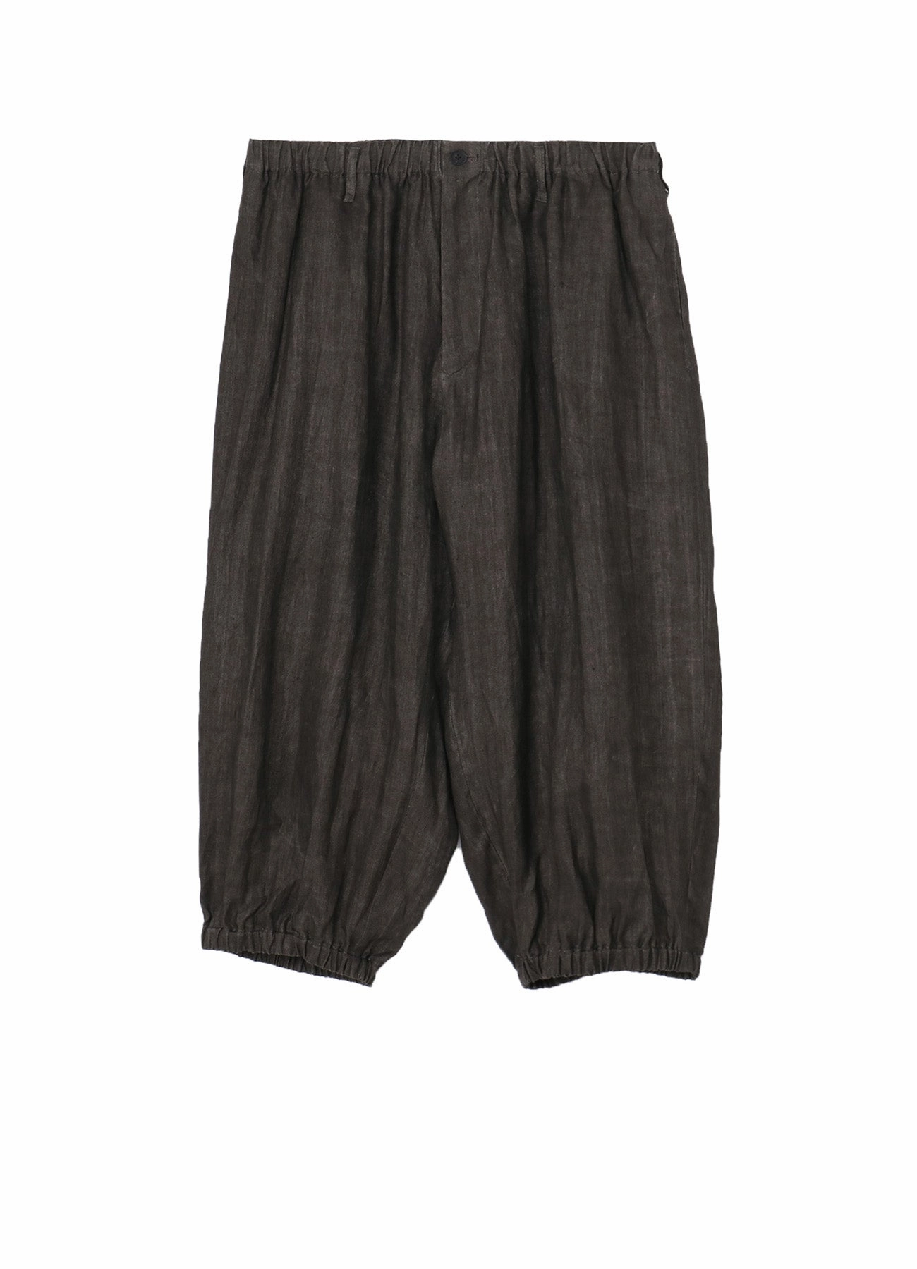 Active Lifestyle Work Friendly INK DYED TWILL GATHER CROPPED PANTS