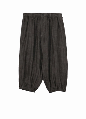 Active Lifestyle Work Friendly INK DYED TWILL GATHER CROPPED PANTS