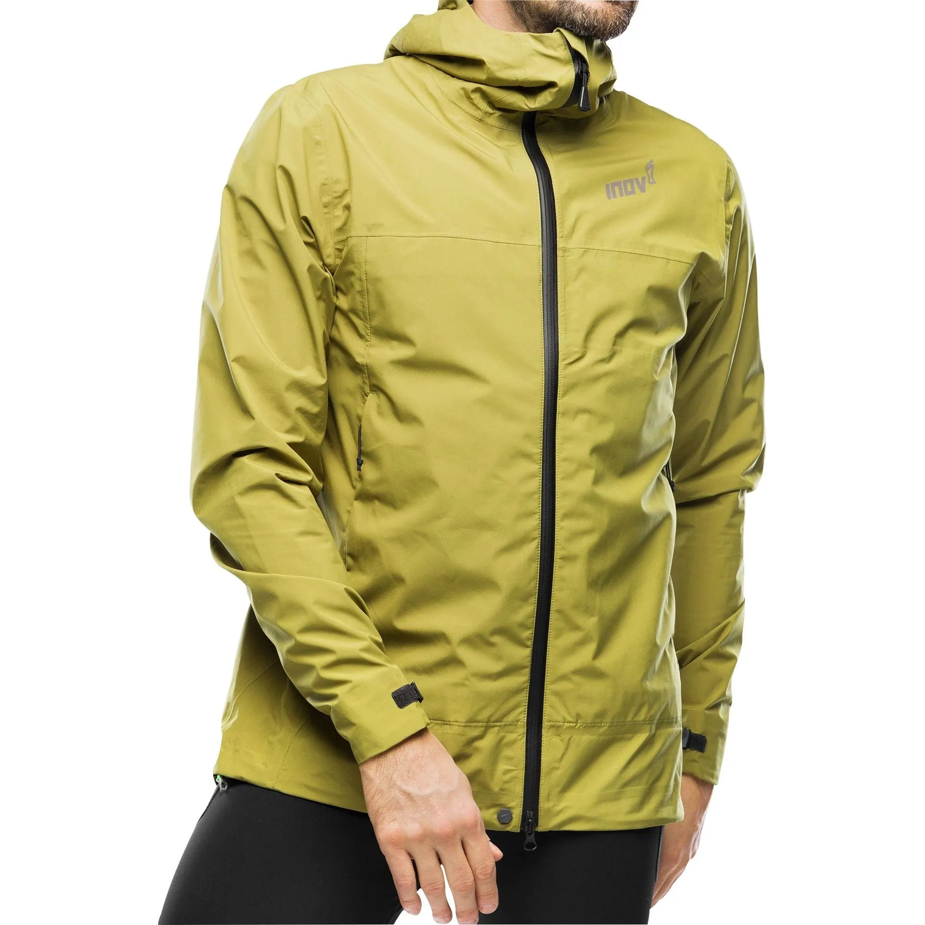 Inov8 VentureLite Mens Waterproof Jacket - Green Promulgate Cozy Interior