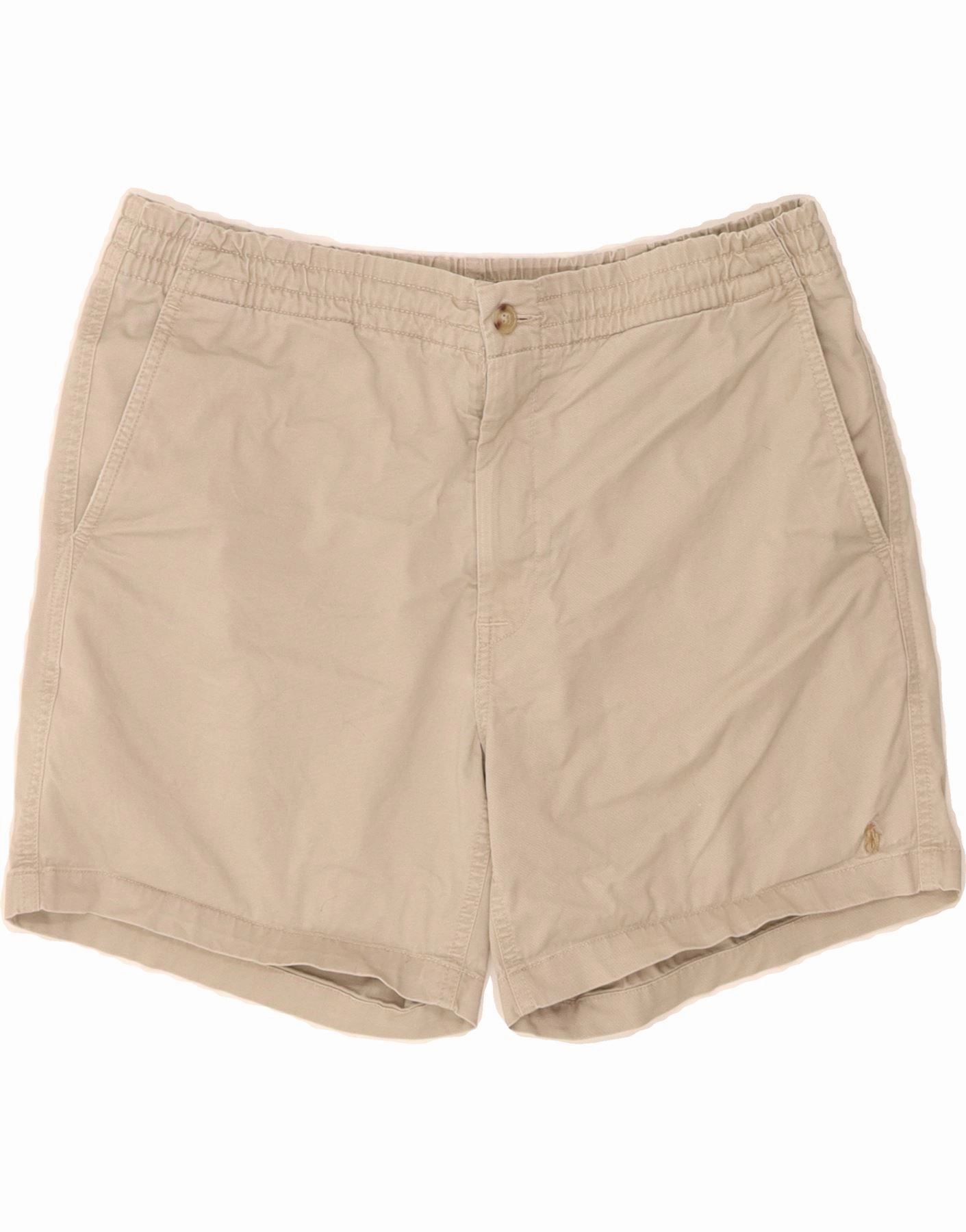 POLO RALPH LAUREN Mens Classic Fit Chino Shorts Medium W32 Beige Cotton QuickReleaseBuckle