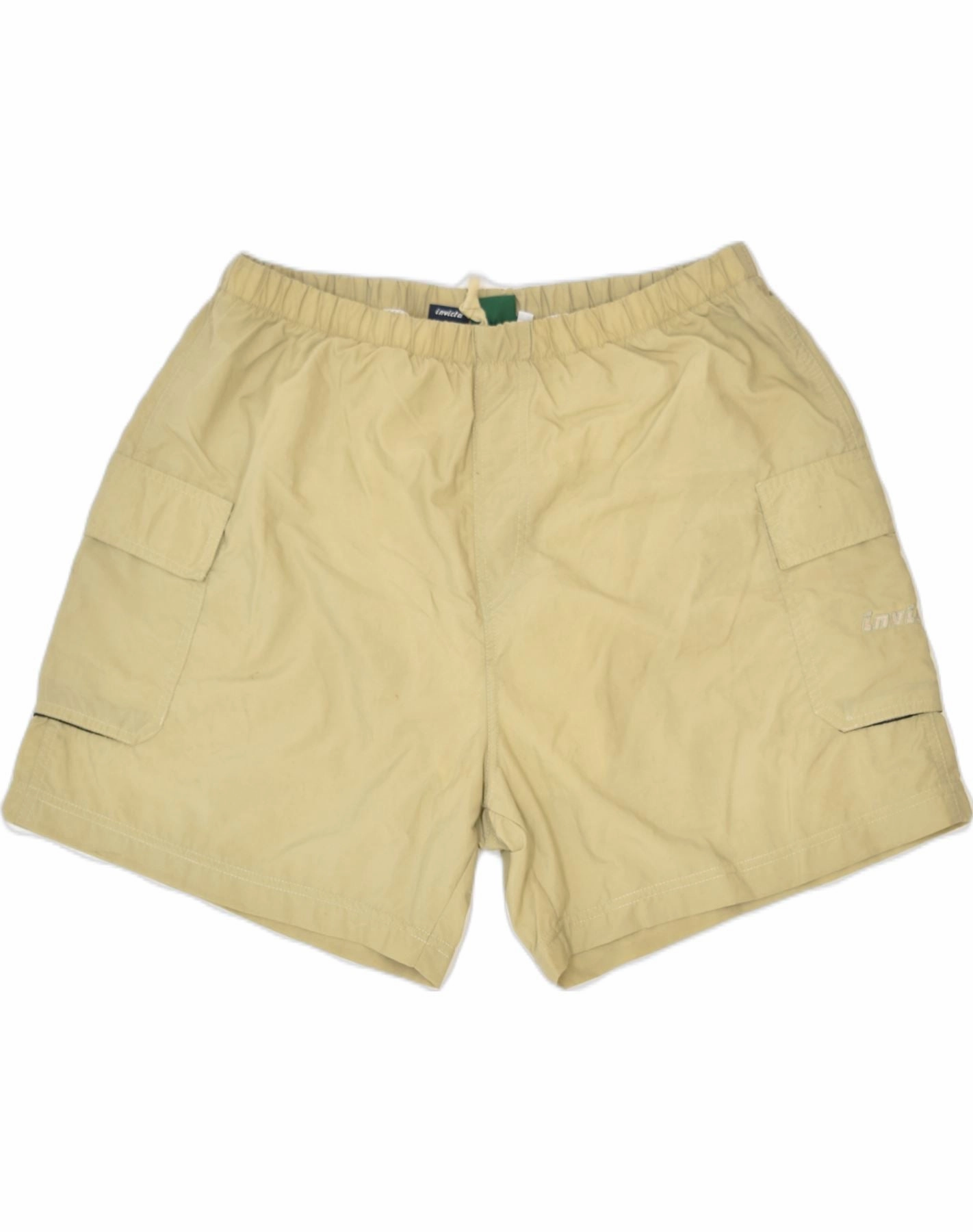 INVICTA Mens Cargo Shorts Large Brown Nylon Quick Response Fit