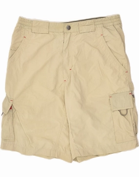 INVICTA Mens Cargo Shorts W34 Large Beige Fun Design