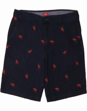 Stay Active tall size IZOD Mens Abstract Pattern Chino Shorts W34 Large  Navy Blue