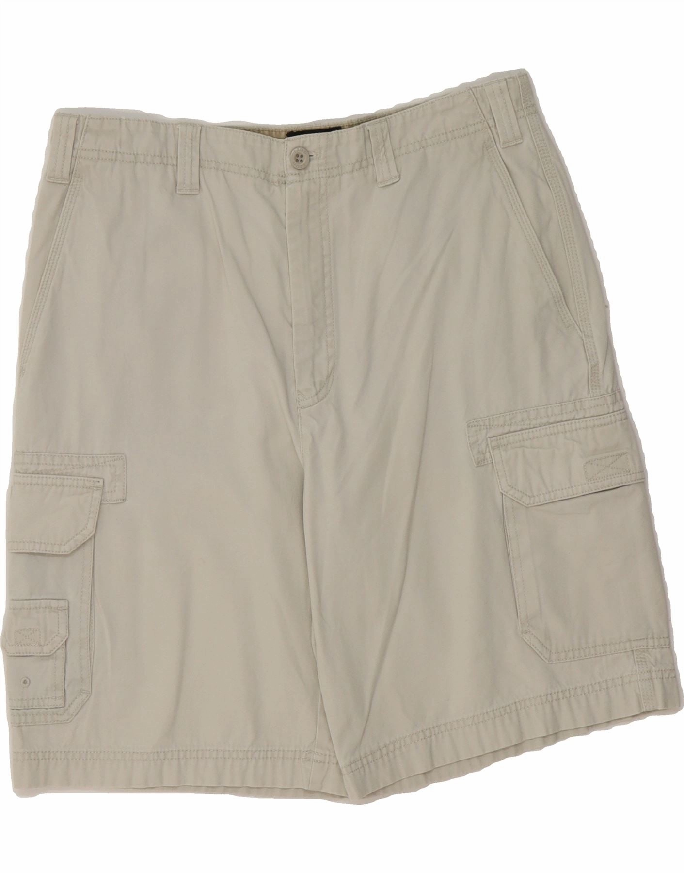 Freestyle Comfort IZOD Mens Cargo Shorts W34 Large Grey Cotton